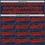 Custom Name Number Two-Button Softball Jersey Unisex Navy Red/Gold - Personalized Team Apparel Personalized Navy Red-Old