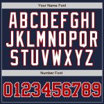 Custom Name Number Personalized Authentic Baseball Jersey Red-White Navy Pinstripe Personalized Navy Red Pinstripe Red-White