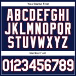 Custom Personalized Authentic Baseball Jersey - Navy Red Pinstripe with Name and Number - White Gray Personalized Navy Red