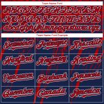 Custom Name and Number 3D American Flag Baseball Jersey - Personalized Navy Red-Royal Team Apparel Personalized Navy Red-Royal