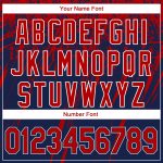 Custom Name and Number 3D American Flag Baseball Jersey - Personalized Navy Red-Royal Team Apparel Personalized Navy Red-Royal