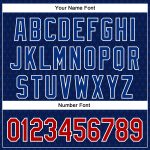 Custom Name Number Baseball Jersey with 3D Hearts Design - Personalized Navy Red-Royal Team Apparel Personalized Navy Red-Royal