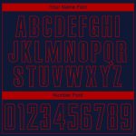 Personalized Navy Red Soccer Jersey - Custom Sublimation Uniform Personalized Navy Red Sublimation Soccer Uniform Jersey
