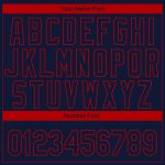 Custom Name Number 3D American Flag Unisex Softball Jersey - Personalized Navy Red-White Two-Button Design Personalized Navy