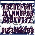 Custom Name and Number Unisex Softball Jersey - Navy Red-White 3D Pattern Two-Button Sharp Shape Personalized Navy Red-White