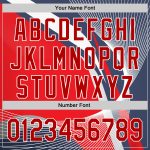 Custom Name and Number Authentic Baseball Jersey - Personalized Navy Red-White 3D Abstract Sport Design Personalized Navy