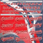 Custom Name and Number Authentic Baseball Jersey - Personalized Navy Red-White 3D Abstract Sport Design Personalized Navy