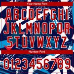 Custom Name and Number Authentic Baseball Jersey with Personalized Navy Red-White 3D Pattern Design Personalized Navy Red-White