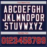 Custom Name and Number Authentic American Flag Baseball Jersey - Personalized Navy Red-White Team Apparel Personalized Navy