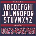 Personalized Navy Red-White Baseball Jersey - Authentic Custom Sports Apparel Personalized Navy Red-White Authentic Baseball