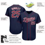 Personalized Navy Red-White Baseball Jersey - Authentic Custom Sports Apparel Personalized Navy Red-White Authentic Baseball
