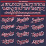 Personalized Navy Red-White Baseball Jersey - Authentic Custom Sports Apparel Personalized Navy Red-White Authentic Baseball
