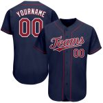 Personalized Navy Red-White Baseball Jersey - Authentic Custom Sports Apparel Personalized Navy Red-White Authentic Baseball
