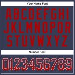 Custom Name and Number Authentic Baseball Jersey Red White Navy Drift Fashion Personalized Navy Red-White Authentic Drift