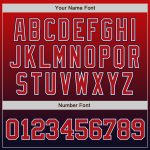 Custom Name and Number Baseball Jersey - Personalized Authentic Navy Red-White Fade Fashion Team Apparel Personalized Navy