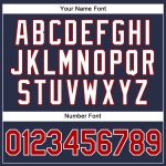 Personalized Authentic Baseball Jersey - Red-White Navy Sleeveless Design Personalized Navy Red-White Authentic Sleeveless