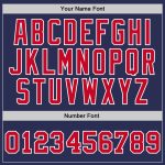 Personalized Authentic Basketball Jersey - Navy Red-White Throwback Style Personalized Navy Red-White Authentic Throwback