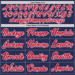 Custom Name Number Throwback Basketball Jersey - Personalized Navy Red-White Team Jersey Personalized Navy Red-White Authentic