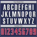 Custom Name Number Throwback Basketball Jersey - Personalized Navy Red-White Team Jersey Personalized Navy Red-White Authentic