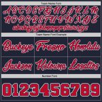 Custom Name and Number Personalized Throwback Basketball Shorts in Navy Red-White Authentic Design Personalized Navy Red-White