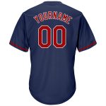 Customizable Baseball Jersey Shirt - Personalized Navy Red-White Authentic Throwback Rib-Knit with Team Name & Number Personalized