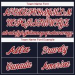 Custom Name and Number Baseball Jersey - Personalized Navy Red-White Team Jersey Personalized Navy Red-White Baseball Jersey