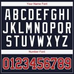 Custom Name and Number Baseball Jersey - Personalized Navy Red-White Team Jersey Personalized Navy Red-White Baseball Jersey