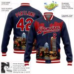 Custom Boston Massachusetts City Edition 3D Letterman Jacket - Navy Red-White Varsity Bomber with Personalized Name & Number