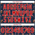 Custom Name and Number 3D Christmas Baseball Jersey - Personalized Navy Red-White Team Apparel Personalized Navy Red-White