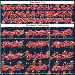 Custom Name and Number 3D Christmas Baseball Jersey - Personalized Navy Red-White Team Apparel Personalized Navy Red-White