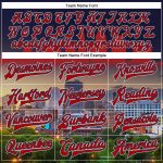 Custom Name Number Cleveland Ohio City Edition Bomber Jacket Navy Red-White 3D Varsity Full-Snap Letterman Personalized Navy