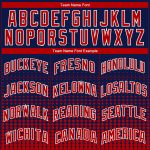 Customizable City Edition Basketball Jersey - Personalized Navy Red-White Halftone with Name and Number Personalized Navy