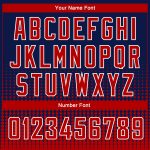 Customizable City Edition Basketball Jersey - Personalized Navy Red-White Halftone with Name and Number Personalized Navy