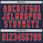 Custom Navy Red-White Hockey Jersey with Personalized Name and Number - Team Apparel Personalized Navy Red-White Hockey Jersey