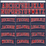 Personalized Long Sleeve T-Shirt with Custom Name and Number | Navy Red-White Salute To Service Performance Team Shirt Personalized