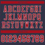 Personalized Football Jersey - Navy Red-White Authentic Mesh Style Personalized Navy Red-White Mesh Authentic Football Jersey