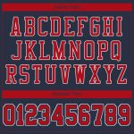 Custom Personalized Football Jersey with Team Name and Number - Navy Red-White Mesh Authentic Personalized Navy Red-White