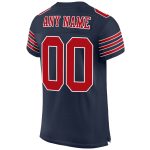 Personalized Football Jersey - Navy Red-White Authentic Mesh Style Personalized Navy Red-White Mesh Authentic Football Jersey