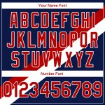 Custom Name and Number Personalized Basketball Jersey - Navy Red-White Modern City Edition Personalized Navy Red-White Modern