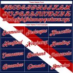 Custom Name and Number Personalized Basketball Jersey - Navy Red-White Modern City Edition Personalized Navy Red-White Modern