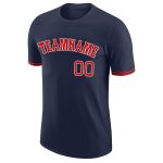 Personalized Performance T-Shirt in Navy Red-White for Men and Women Personalized Navy Red-White Performance T-Shirt