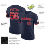 Personalized Performance T-Shirt in Navy Red-White for Men and Women Personalized Navy Red-White Performance T-Shirt
