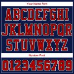 Custom Basketball Jersey with Name and Number - Personalized Navy Red-White Round Neck Sublimation Suit Personalized Navy