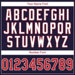 Custom Softball Jersey with Personalized Name & Number - Navy Red & White Team Apparel Personalized Navy Red-White Softball
