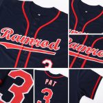 Custom Softball Jersey with Personalized Name & Number - Navy Red & White Team Apparel Personalized Navy Red-White Softball