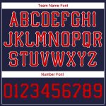 Custom Personalized Snapback Hat with Navy Red-White Stitched Design, Team Name and Number - Adjustable Fit Personalized