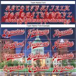 Personalized St. Louis Gateway Arch 3D Varsity Letterman Jacket Custom Name & Number Navy Red-White Team Edition Personalized