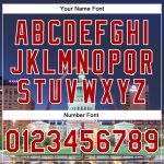 Personalized St. Louis Gateway Arch 3D Varsity Letterman Jacket Custom Name & Number Navy Red-White Team Edition Personalized