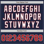 Custom Navy Red-White Softball Jersey Unisex Two-Button Design Personalized Navy Red-White Two-Button Unisex Softball Jersey