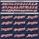 Custom Name Number Baseball Jersey - Personalized Authentic Navy Red Yellow Split Fashion Team Apparel Personalized Navy